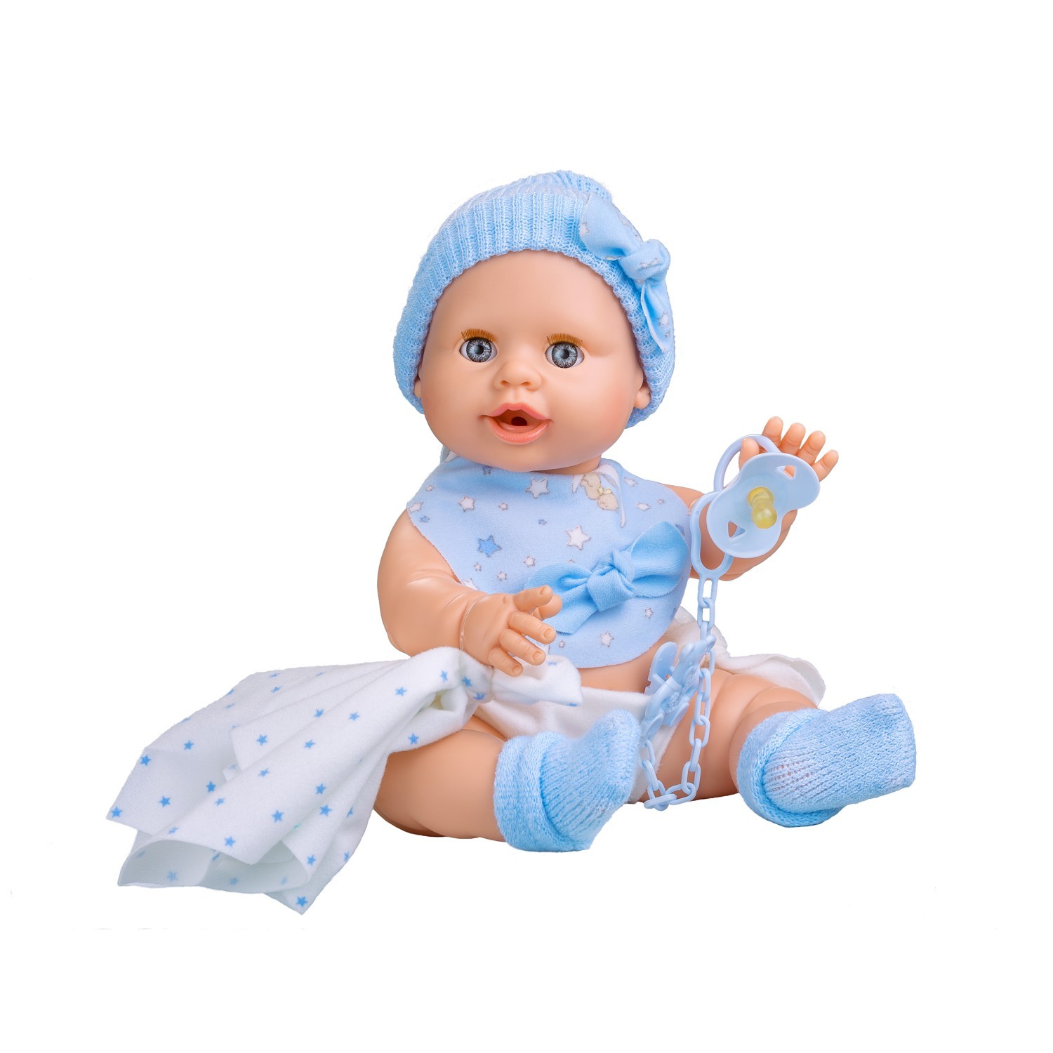 Кукла Berjuan Baby Susu в голубом, интерактивная кукла berjuan виниловая 50см chubby baby 20003