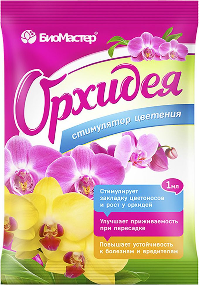 

Фитогормон для цветения БиоМастер Орхидея УТ000045332 2 мл, Орхидея