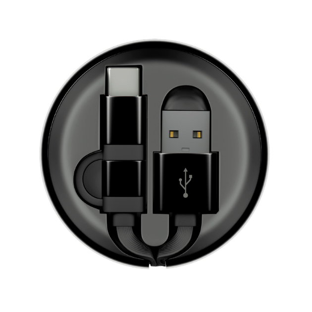 фото Кабель interstep microusb+typec usb 0,9м black/black