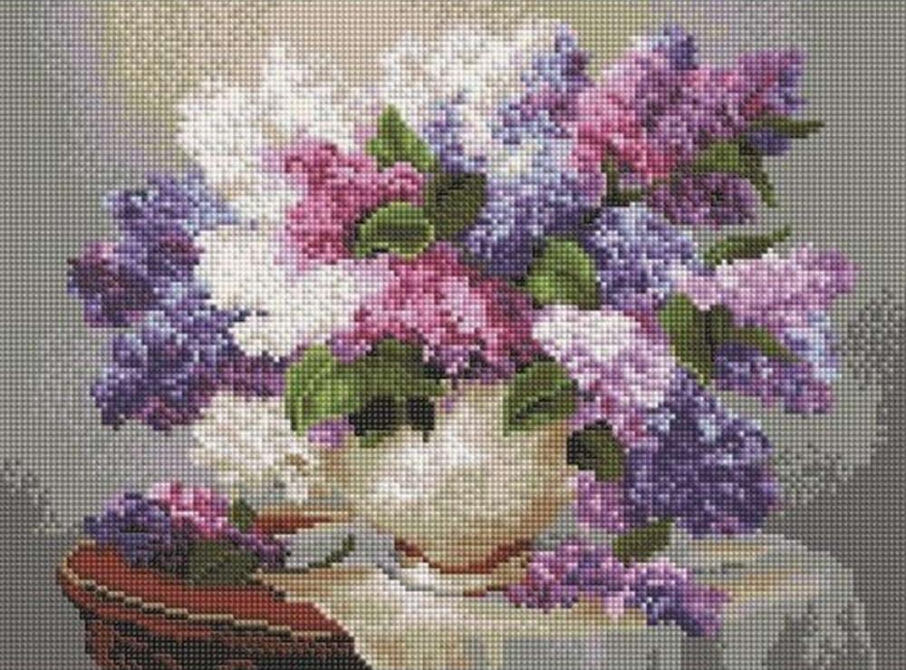 

Алмазная вышивка Painting Diamond Все оттенки сирени, 30x40 см, Все оттенки сирени