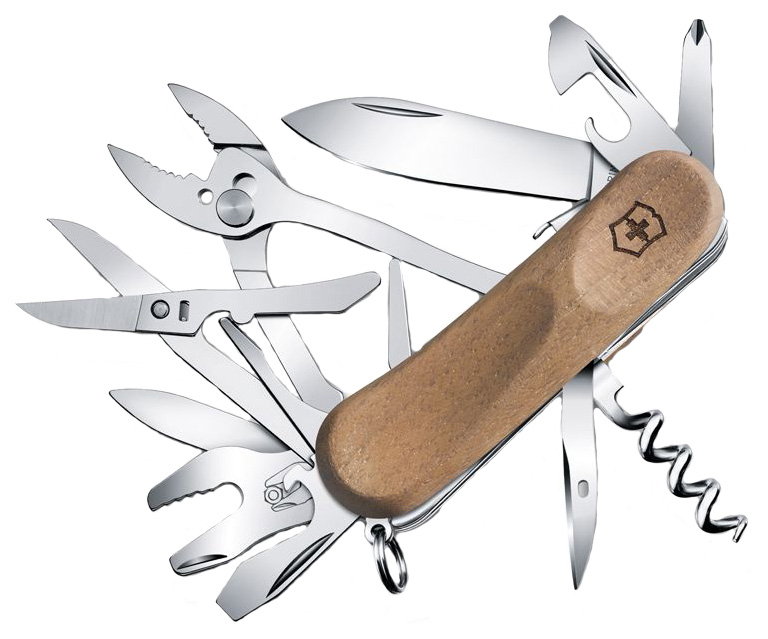 

Мультитул Victorinox EvoWood, коричневый, 19 опций, EvoWood