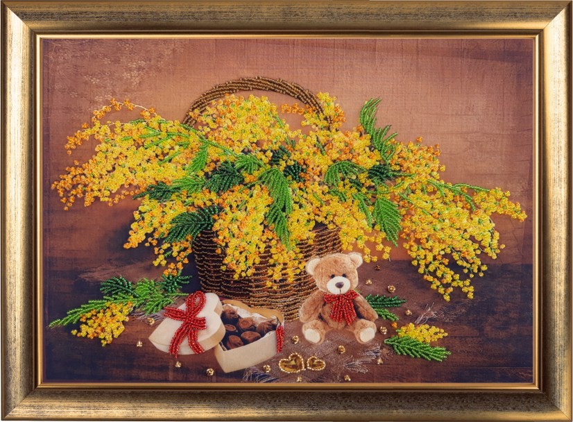 

Набор для вышивания Butterfly 153 Корзинка с мимозой 26х36 см