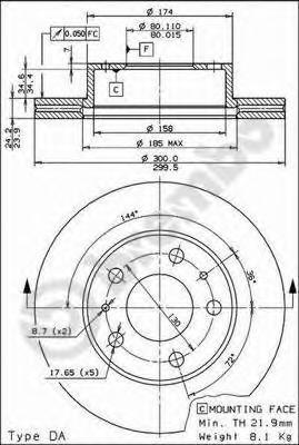 фото Тормозной диск brembo 09590614