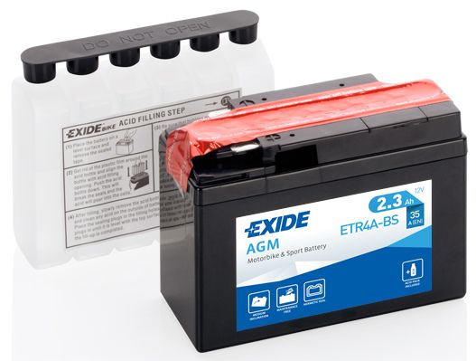 Аккумулятор автомобильный EXIDE ETR4A-BS 2 Ач