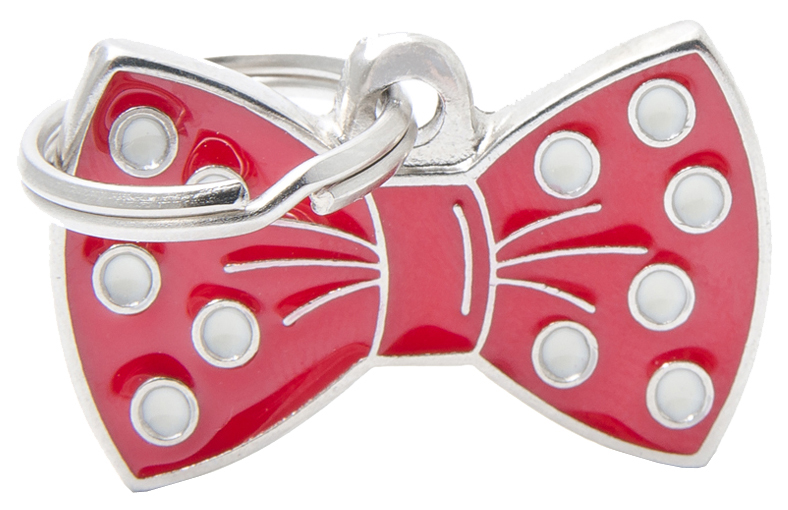 

Адресник для кошек и собак My Family Charms Бантик (3 см, Красный)