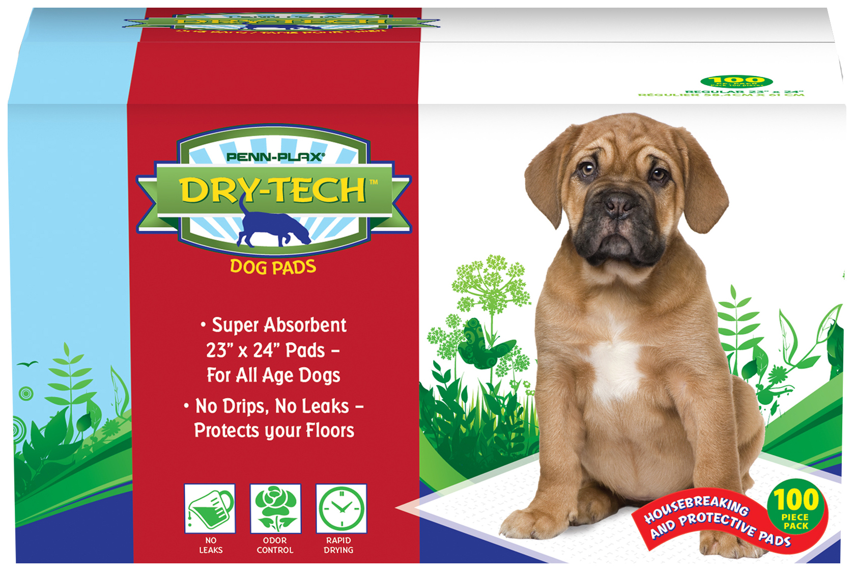 Пеленки для собак одноразовые Penn-Plax Dry Tech Pads 61 x 58 см, 100 шт