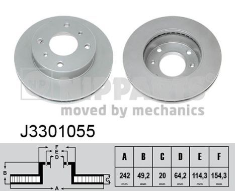 

Тормозной диск NIPPARTS J3301055