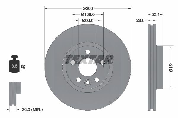 

Тормозной диск Textar 92159203