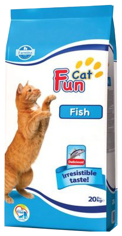 фото Сухой корм для кошек farmina fun cat, рыба, 20кг