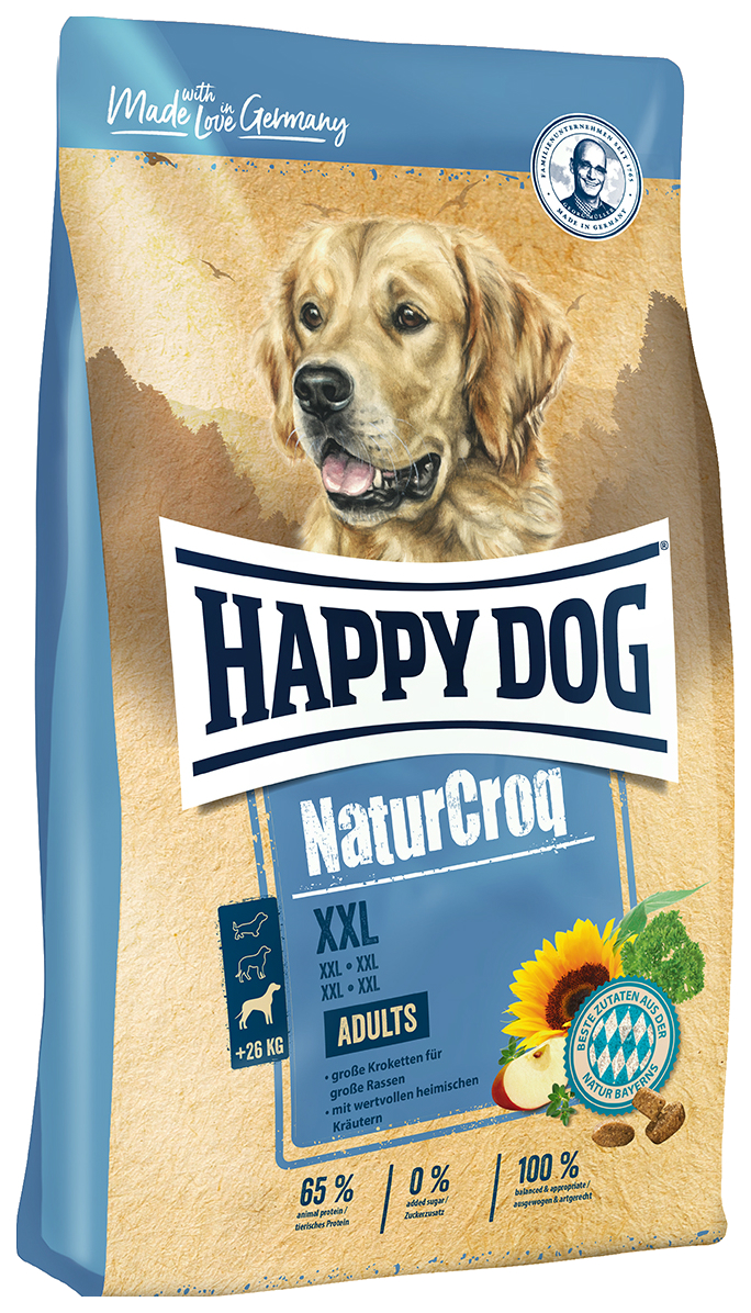 фото Сухой корм для собак happy dog naturecroq xxl adult, гигантских пород, птица, 15кг