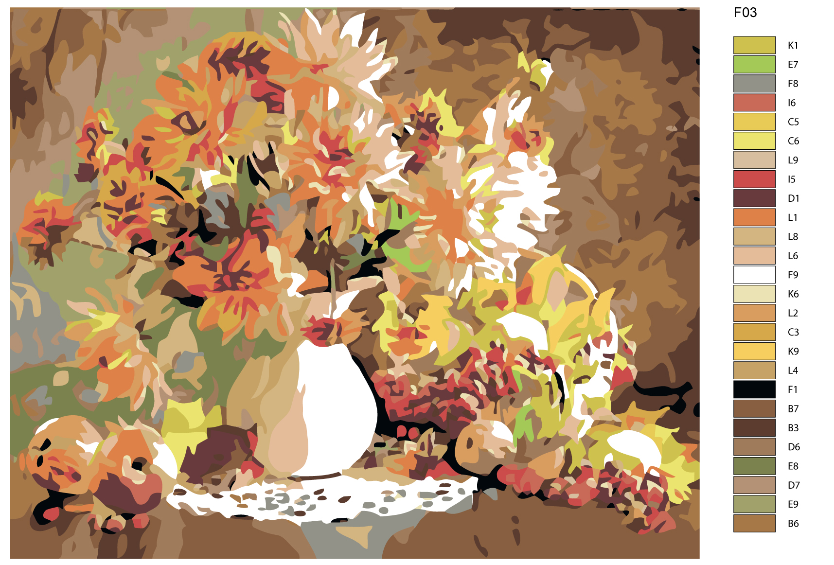 

Картина по номерам, 40 x 50, F03, F03