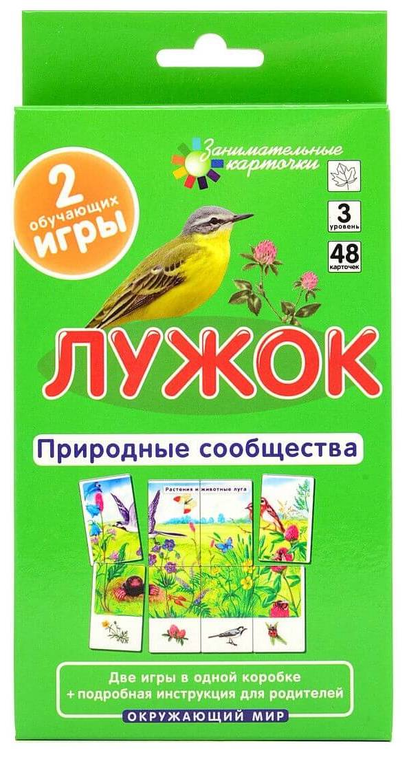 Карточки Айрис-пресс Лужок, Природные сообщества ОМ3 Гончарова Е.М. ом3 лужок природные сообщества