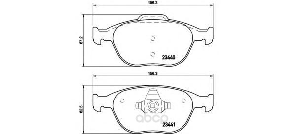 

Тормозные колодки дисковые brembo P24071