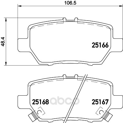 

Тормозные колодки дисковые brembo P28078