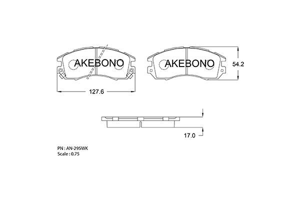 

Тормозные колодки Akebono дисковые AN295WK