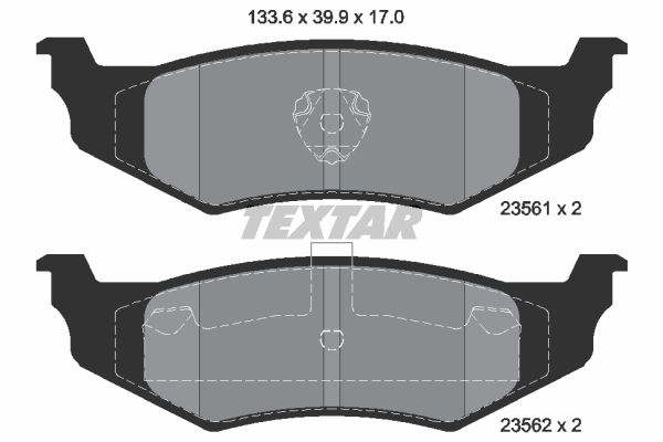 

Тормозные колодки Textar дисковые 2356102