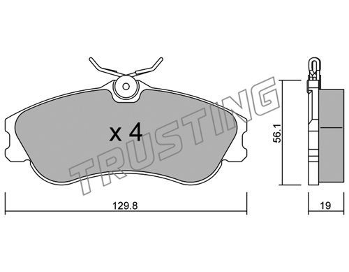 фото Комплект тормозных дисковых колодок trusting 226.1