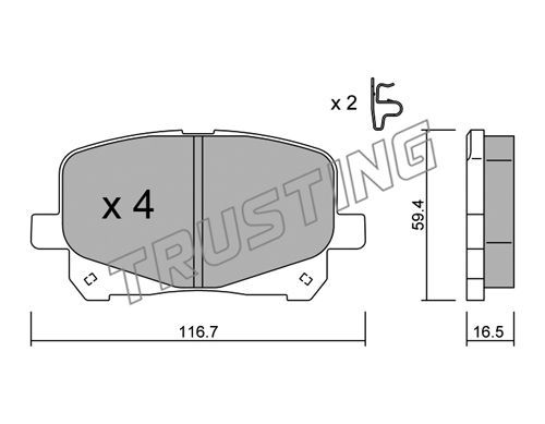 

Тормозные колодки TRUSTING дисковые 4590