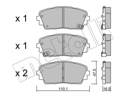 фото Комплект тормозных дисковых колодок metelli 22-0941-0