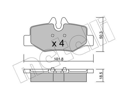 фото Комплект тормозных дисковых колодок metelli 22-0576-0