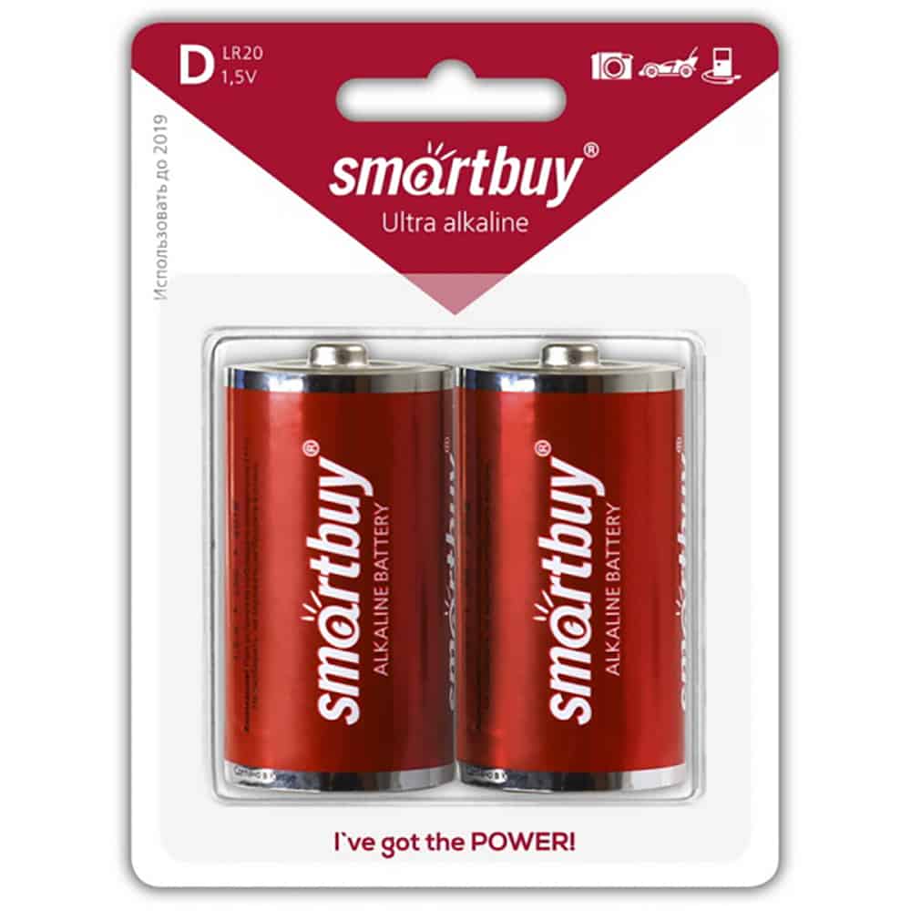 Батарейка SmartBuy D LR20-2BL 2 шт