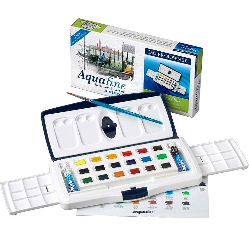 Акварель Daler Rowney Tube&Half Pan Slider Aquafine 20 цв