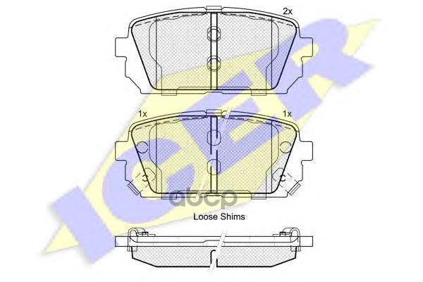 фото Комплект тормозных колодок icer 181827