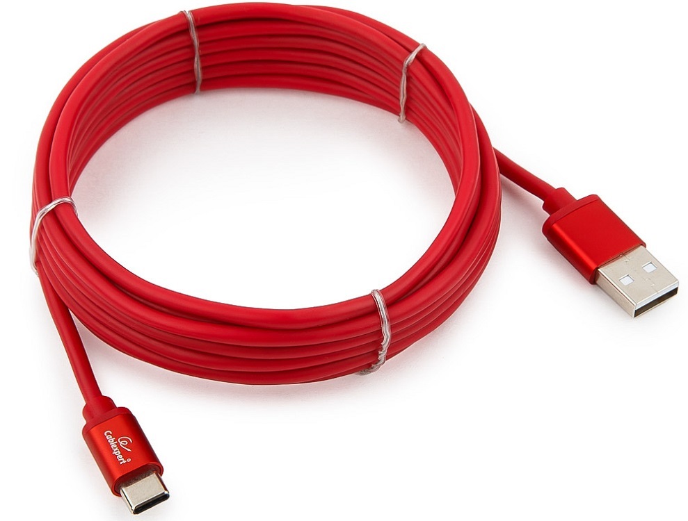 фото Кабель cablexpert type-c 3м red gembird