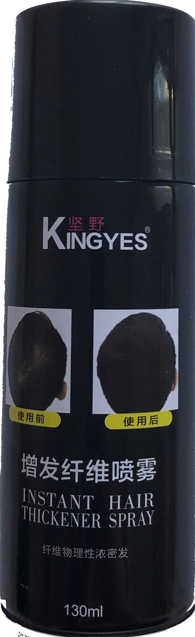 

Аэрозольный загуститель/стайлинг волос KINGYES темно-коричневый 130мл