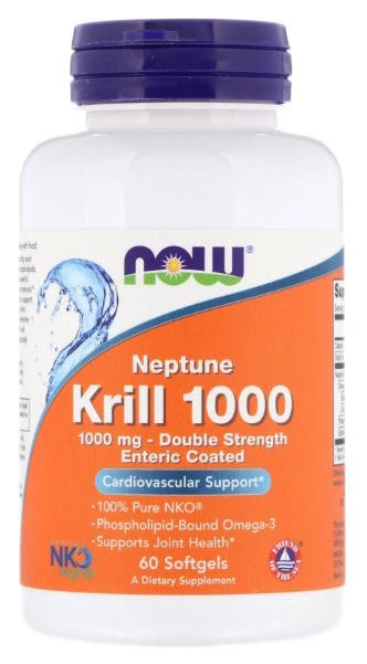 

Omega 3 NOW Krill Oil Neptune 1000 мг 60 капс., Krill Oil Neptune 1000 мг