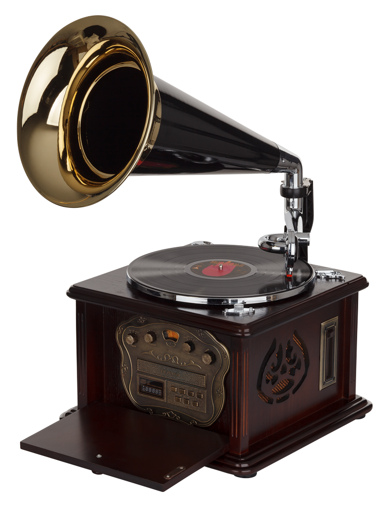 

Проигрыватель виниловых пластинок Playbox Gramophone-III PB-1013U-NB Brown