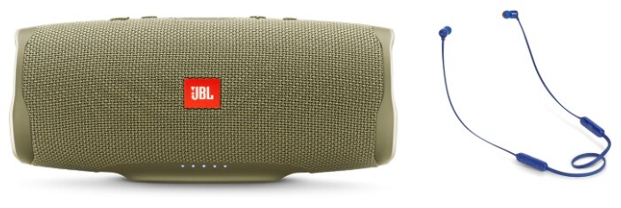 

Портативная колонка JBL Charge 4 Sand + T110BT Blue Beige, Бежевый, Charge 4 Sand + T110BT Blue