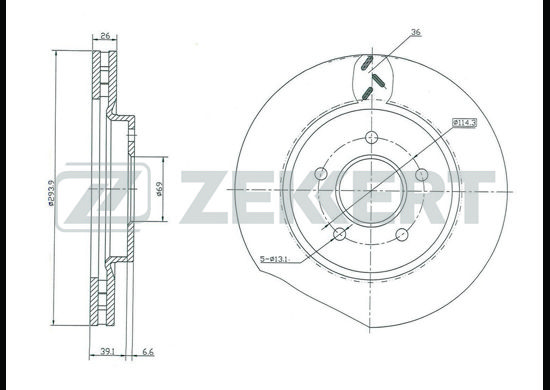 фото Тормозной диск zekkert bs-5023