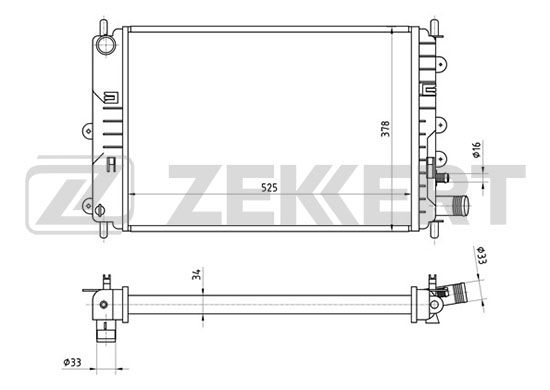 

Радиатор охлаждения двигателя ZEKKERT MK-1265