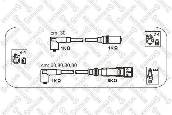 

Комплект проводов зажигания STELLOX 10-31309-SX