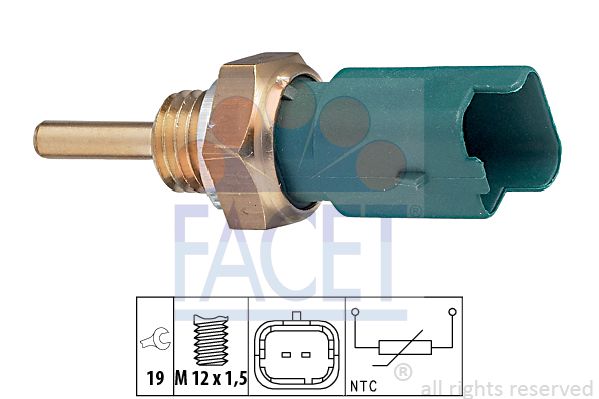 

Датчик температуры охлаждающей жидкости FACET 7.3261