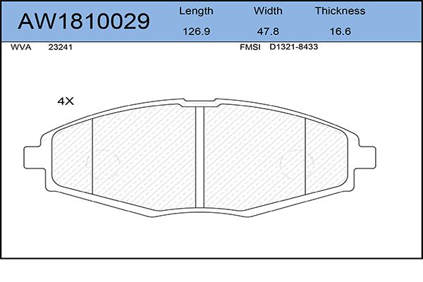 

Тормозные колодки AywiParts дисковые AW1810029