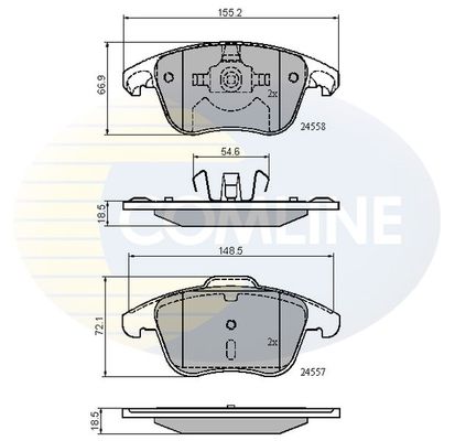 фото Комплект тормозных колодок, дисковый тормоз comline cbp01720