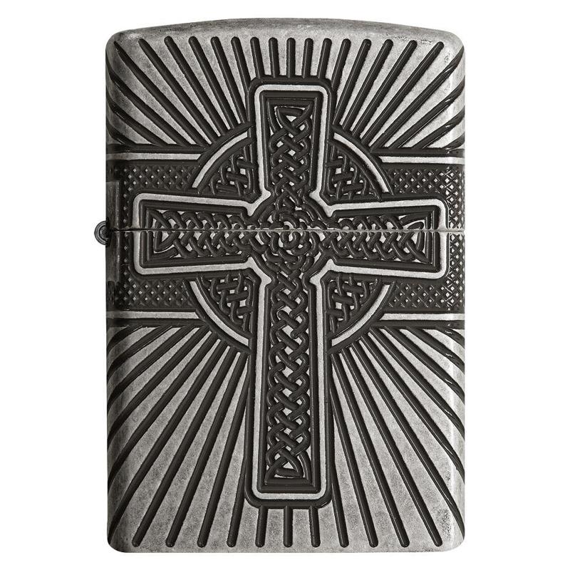 

Бензиновая зажигалка Zippo Armor Celtic Cross Design Antique Silver, Armor Celtic Cross Design