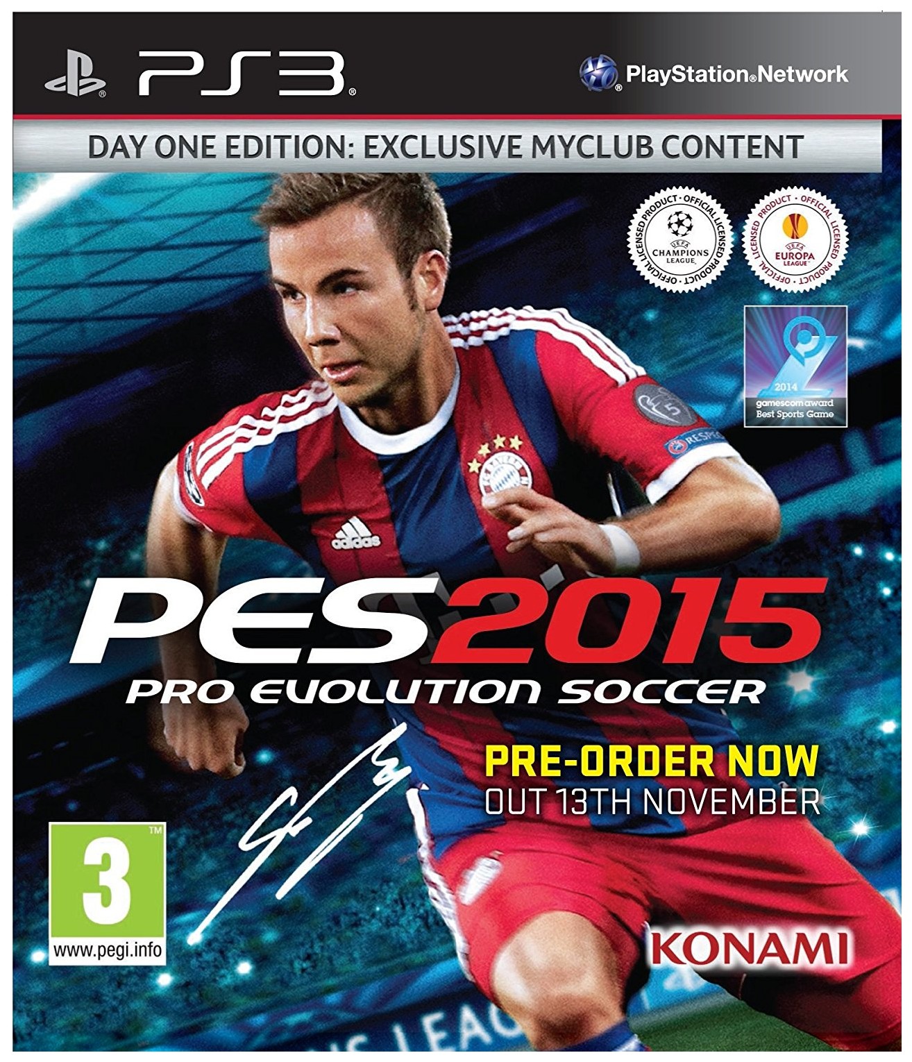 Игра Pro Evolution Soccer 2015 для PlayStation 3