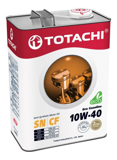 Моторное масло Totachi Eco Gasoline Semi-Synthetic SM/CF 10W40 4л