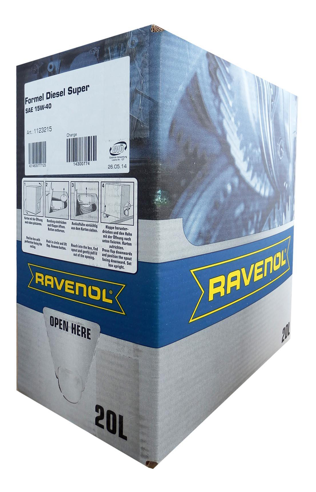 фото Моторное масло ravenol formel super diesel 15w-40 20л