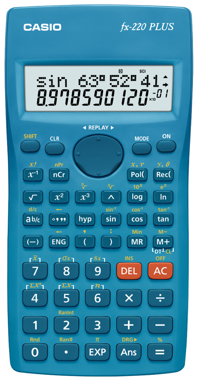 Калькулятор Casio 220PLUS-S-EH Синий