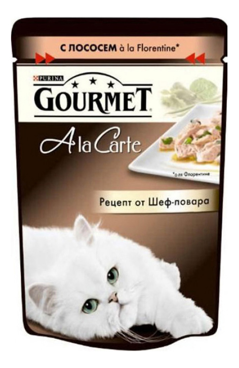 фото Влажный корм для кошек gourmet a la carte, лосось, 24шт, 85г