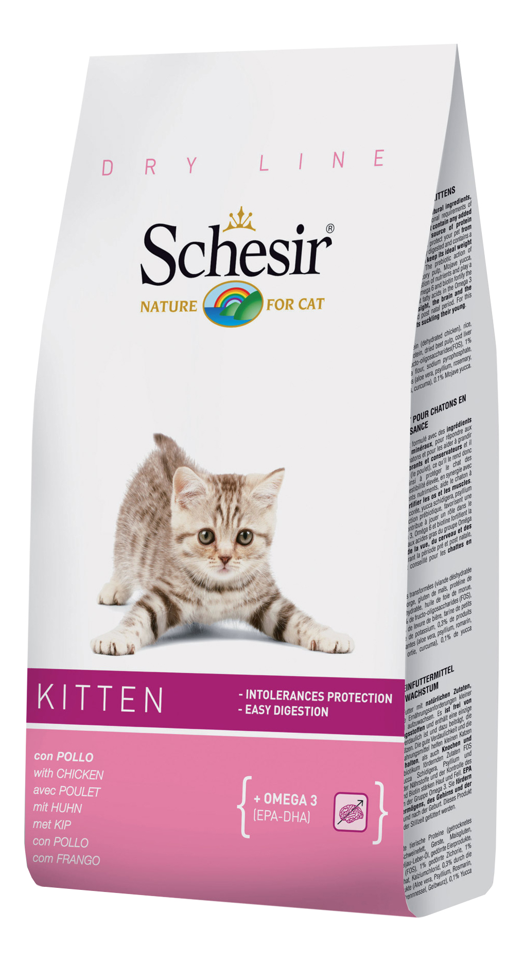 Сухой корм для котят Schesir Dry Line Kitten, курица, 1,5кг