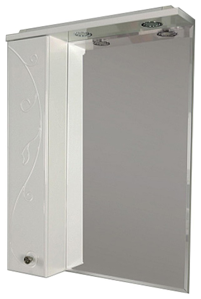 Шкаф-зеркало для ванной Акватон Лиана 60L, белый (1A162702LL01L) кпб лиана зеленый р 2 0 сп евро
