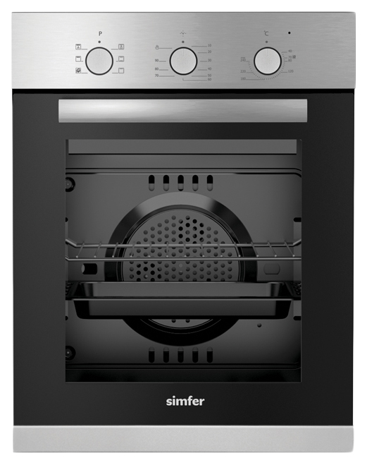 фото Встраиваемый электрический духовой шкаф simfer b4em16011 silver/black