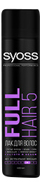 

Лак для волос SYOSS Full Hair 5D экстрасильная фиксация 400 мл, Full Hair 5D экстрасильная фиксация