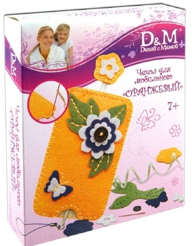 Набор для шитья чехла для телефона DOCHA&MAMA Оранжевый (32482)
