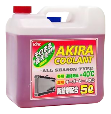 фото Антифриз akira coolant красный готовый антифриз -40 5л